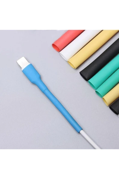 Ravelli Iphone Şarj Kablosu Koruyucu Makaron 12 Adet 6 Cm Sarı - Resim 2