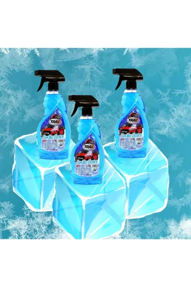 TRAX 3 Adet Süper Kalite Kesin Çözüm Araba Oto Cam Buz Çözücü Sprey 500 Ml ürün görseli 1
