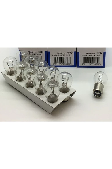 İncirOTO 12v 1016 21/5w Çift Duy Park Stop Ampul Bay15d (10 Adet) ürün görseli 1