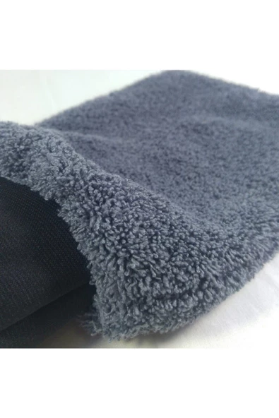 OMAC Oto & Ev Yıkama Ve Cila Eldiveni - Antrasit Mikrofiber - Resim 3
