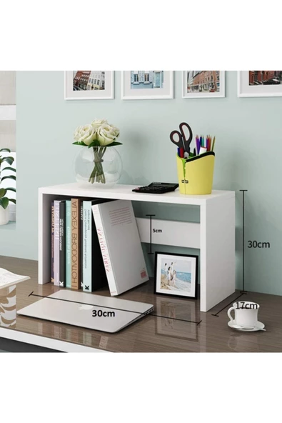 Egecan Mobilya Mini Kitap Rafı Masa Düzenleyici Organizer Çalışma Masası Ve Mutfak Tezgahı Düzenleyicisi ürün görseli 1