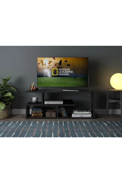 Egecan Mobilya Siyah Tv Ünitesi Tv Sehpası ürün görseli 1