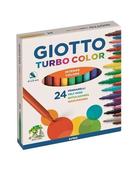Giotto Turbo Color Keçeli Boya Seti 24lü ürün görseli 1