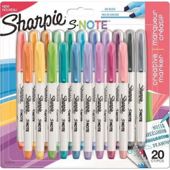 SHARPIE SNOTE KREATIF MARKOR KESIK UC 20LI 2139179 ürün görseli 1