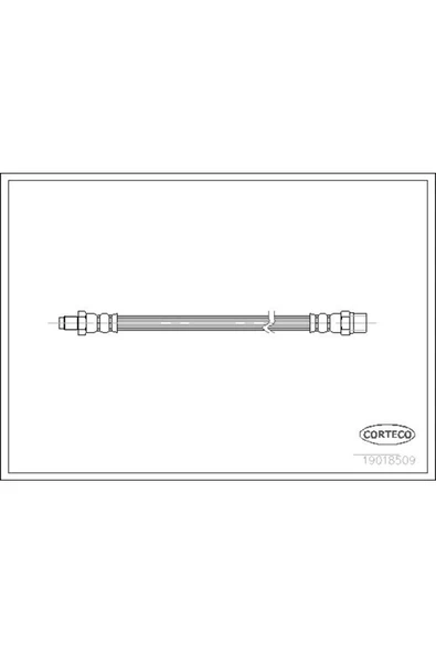 CORTECO FREN HORTUMU ARKA ( MERCEDES 123-124-201-126 / 280mm / 1 ucu diş ) ürün görseli 1