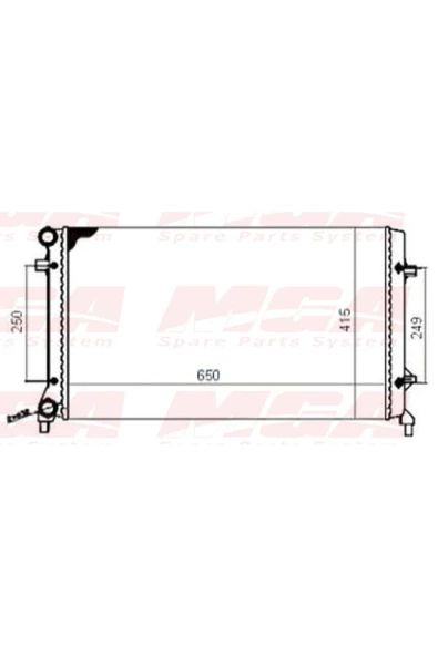 MGA Su Radyatoru (Vw Caddy 04- Golf 04-14 Audi A3 04-13 Seat Leon 06-13) - Mga-80181 ürün görseli 1