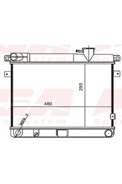MGA Su Radyatoru Mekanik ( Fiat : M131 ) 2 Sirali 293X480X34 - Mga-80300 ürün görseli 1