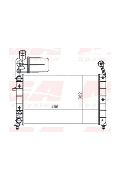 MGA Su Radyatoru Mekanik ( Fiat : Tempra Tipo 1.4 16 Karbb. Nac Bidonlu 90-93 ) 498x322x32 - -80400 ürün görseli 1