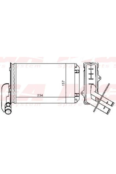 MGA Kalorifer Radyatoru Mekanik ( Renault : R19 Clio Megane ) 234X158X42 - Mga-81500 ürün görseli 1