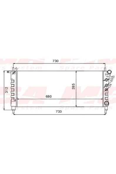 MGA Su Radyatoru Mekanik ( Opel : Corsa B Ac 1.2 96-00 ) 680X285X34 - Mga-80169 ürün görseli 1