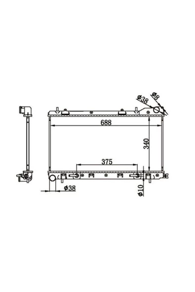 Oto101 SU RADYATORU BRAZING SUBARU FORESTER 2.0 96-01 (AT) 45111-FC320 ürün görseli 1