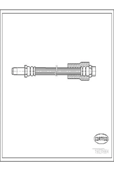CORTECO 19031664 Fren Hortumu Arka Bmw E39 96-03 34301165190 (WA991832) ürün görseli 1