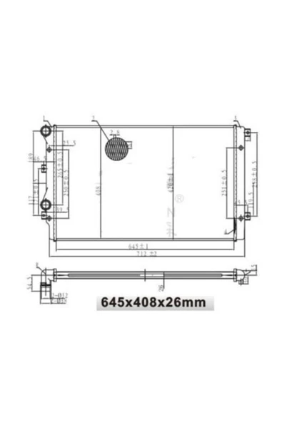 MGA Su Radyatörü Brazing ( Vw: Caddy Iii 1.9tdi 03-07 Passat 1.9tdi 06-07 Jetta Iii 04-07 ) - -80179 ürün görseli 1