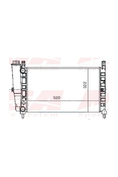 MGA Su Radyatoru Mekanik ( Fiat : Uno 70 1.4ıe ) 520x322x34 - -80900 ürün görseli 1