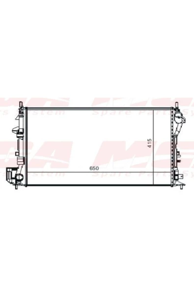 MGA Su Radyatoru Mekanik ( Opel : Vectra C Signum 2.2 2.0 Dth 2.2D 02-- ) 650X415X23 - Mga-80177 ürün görseli 1