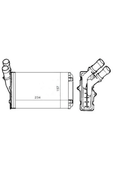 MGA Kalorifer Radyatoru Mekanik ( Peugeot : 306 Partner Citroen : Berlingo Xsara ) 234x157x42 - -81800 ürün görseli 1