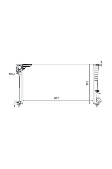 MGA Su Radyatoru Mekanik ( Peugeot : Partner Citroen : Berlingo 1.9d Em Xud9 ) 670x378x23 - -80151 ürün görseli 1
