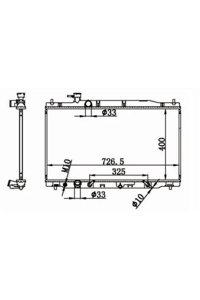 MGA Su Radyatoru Brazıng Honda Crv 2.0 07-12 26 Mm A/t -80664 ürün görseli 1