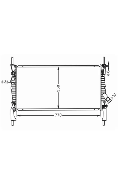MGA Su Radyatoru Brazıng M/t (ford: Transıt V347 2.2 2.4 0612 ) Klımalı -80582 ürün görseli 1