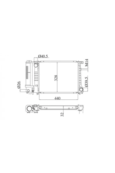 MGA Su Radyatoru Mekanık 32 Mm Bmw 3 Serıes E30-e36 1987- -80693 ürün görseli 1