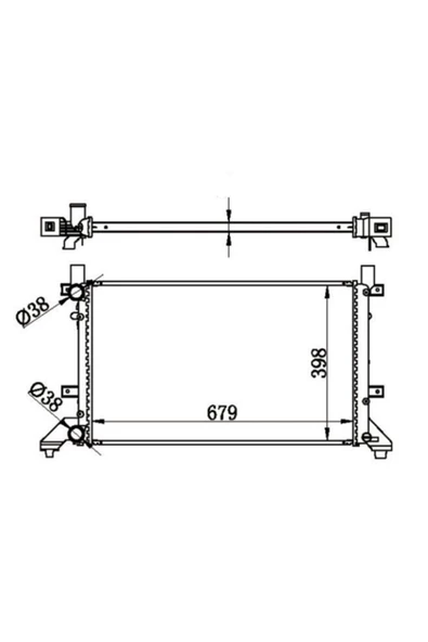 MGA Su Radyatoru 32mm Mekanık M/t Klımalı (vw Lt 97-07) -80599 ürün görseli 1