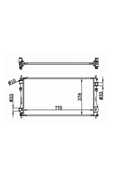MGA Su Radyatoru Brazıng Klımalı (ford Transıt V184 2.4d 01-06 ) -80554 ürün görseli 1