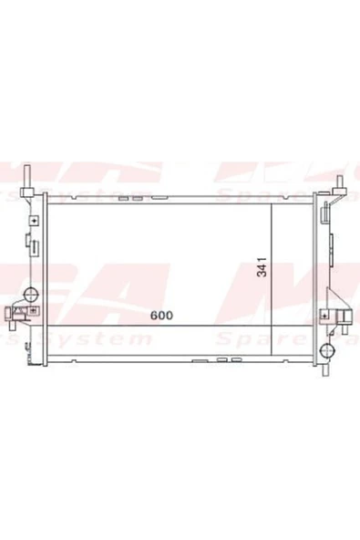 MGA Su Radyatoru Mekanik ( Opel : Corsa C Combo 1.3Cdti 16V 03-- ) 600X341X23 - Mga-80170 ürün görseli 1