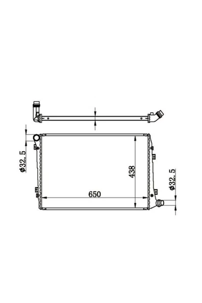 MGA Su Radyatoru 32 Mm Mekanık M/t (vw Caddy 04-11 Golf 04-07 Audı A3 04-13 Seat Leon 06-10) -8066 ürün görseli 1