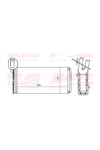 MGA Kalorifer Radyatörü Mekanik ( Vw: T4 1.9d 2.4d 2.5tdi 91-04 305x157x42 ) - -81120 ürün görseli 1