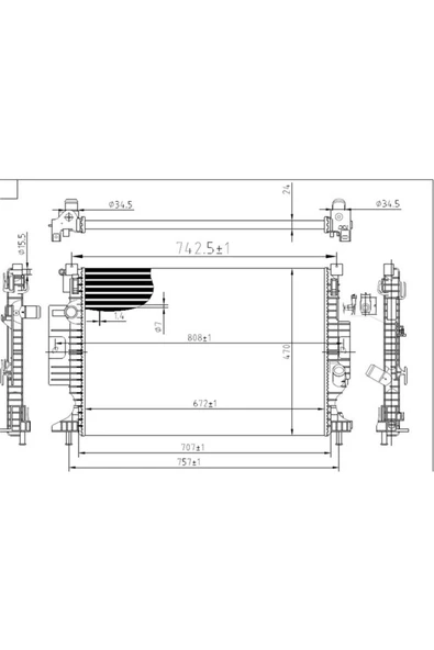 MGA Su Radyatoru Mekanik (ford:focus/ Cmax 1.5 Ecobost 15 Kuga 2.0 Tdcı 13 ) -80508 ürün görseli 1