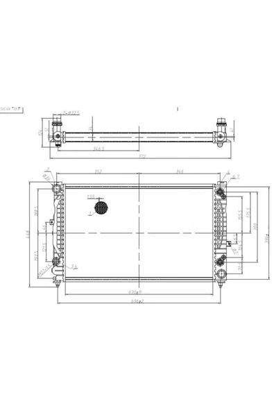 MGA Su Radyatoru-yag Sogutuculu Otomatık Mekanık (vw Passat 97-05 Audı A4 95-01 A6 98-05) -80477 ürün görseli 1