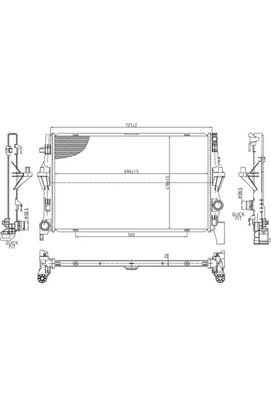 MGA SU RADYATORU BRAZING 26MM(MERCEDES  W447) ürün görseli 1