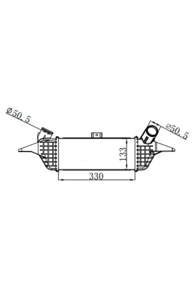 MGA TURBO RADYATORU INTERCOOLER HYUNDAI H100 KAMYONET 2004- ürün görseli 1