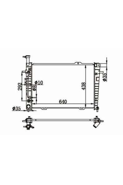 MGA SU RADYATORU BRAZING HYUNDAI I10 1.1 08- (AT) 253102E400 ürün görseli 1