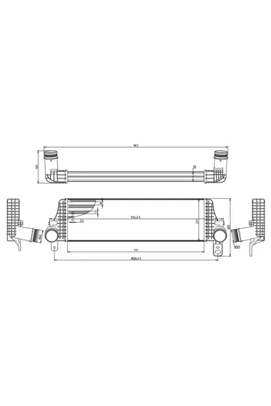 MGA TURBO RADYATORU INTERCOOLER (VW TRANSPORTER 10-19) CFCA ürün görseli 1
