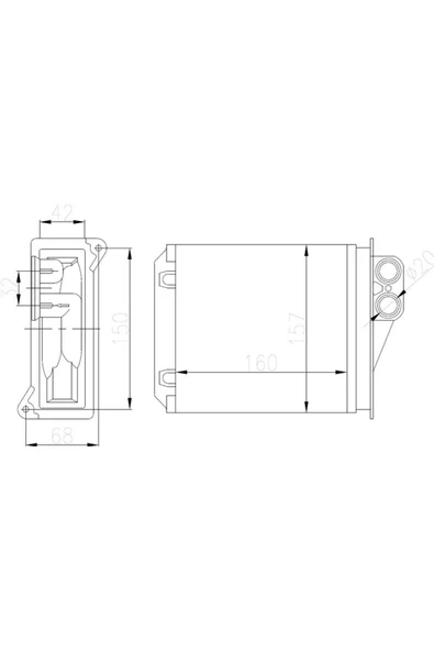 MGA KALORIFER RADYATORU 26mm (VW CRAFTER 06-16 / MERCEDES SPRINTER 06-13) 8FH351313-594 ürün görseli 1