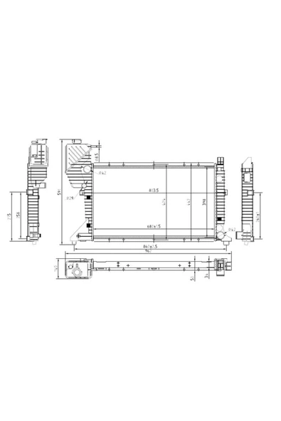 MGA SU RADYATORU (MERCEDES  SPRINTER 211- 213- 216- 311- 313- 316- 411- 413-  416  CDI  00-06) ürün görseli 1