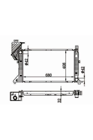 MGA SU RADYATORU BRAZING (MERCEDES SPRINTER OM602   1995-2006) ürün görseli 1