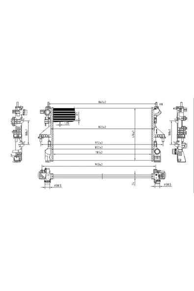 MGA Su Radyatoru Mekanık (peugeot Boxer / Cıtroen Jumper 2.0/2.2hdı 15- (mt) -80856 ürün görseli 1