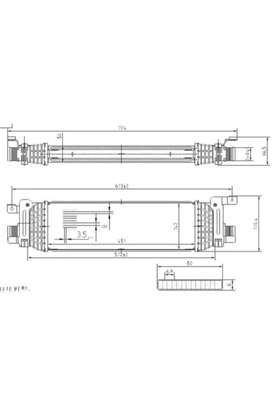 Oto101 TURBO RADYATORU BRAZING 50MM ( FORD FIESTA FUSION 1.6 TDCI 90PS 02- | MAZDA 2 1.4 03-) 1337624 ürün görseli 1