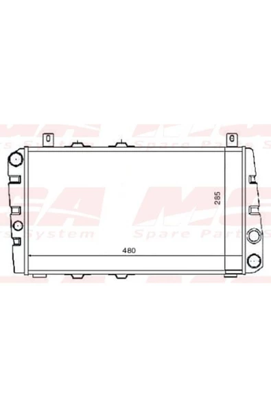 MGA Su Radyatoru-Mekanik 480X285X34 (Skoda Favorit 88-95 Felicia 95-01) - Mga-80277 ürün görseli 1
