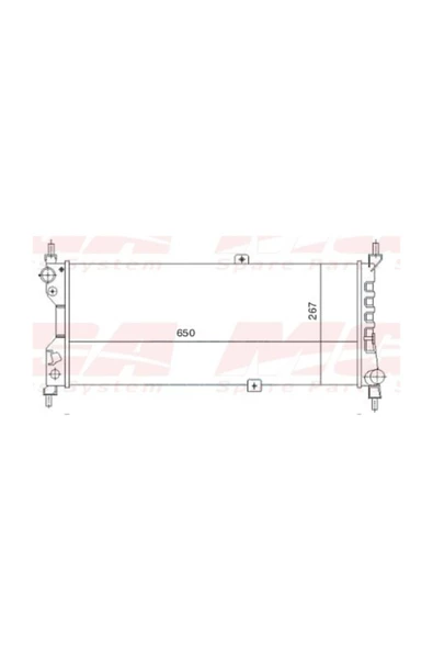 MGA Su Radyatoru Mekanik ( Opel : Corsa B 1.5 1.7d Combo Ac 1.7d 93--02 ) 650x268x32 - -80162 ürün görseli 1