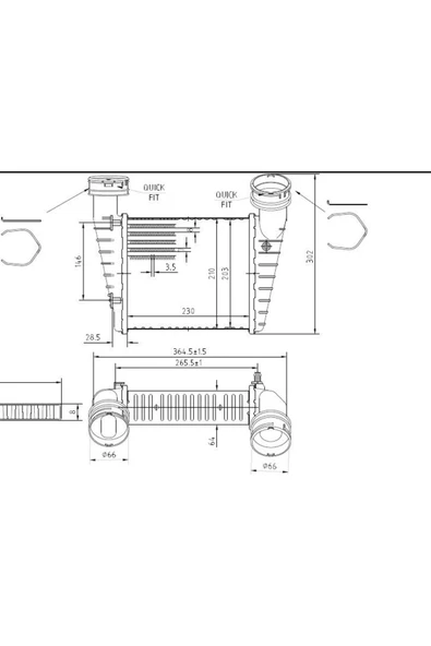 MGA INTERCOOLER RADYATORU (VW PASSAT 97-05  SKODA SUPERB 02-08) AVB-AVF ürün görseli 1