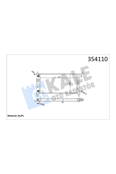 KALE SU RADYATORU (OPEL  CORSA B 1.4I 16V 1.6I 16V 94-00 TIGRA) X12SZ - C14NZ - X14XE - X16XE ürün görseli 1