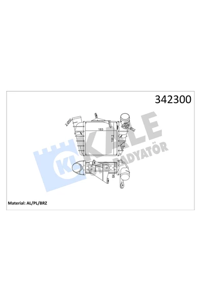 KALE INTERCOOLER RADYATORU (VW POLO 02-10  SEAT IBIZ 02-10  SKODA FABIA 00-14) ürün görseli 1