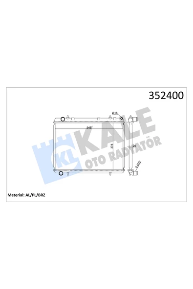 KALE SU RADYATORU (PEUGEOT   307 1.6 HDI  / CITROEN   C4 1.6HDI) ürün görseli 1