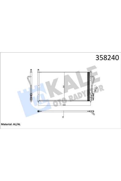 KALE KLIMA RADYATORU (FORD FOCUS II 1.4 16V / 1.8 TDCI  / 1.6 ZETEC S 16V 98-04 ) ürün görseli 1