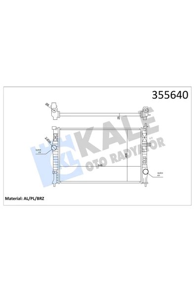 KALE SU RADYATORU BRAZING OPEL ASTRA L 1.2 GRANDLAND 1.5 ZAFIRA LIFE VIVARO 2.0 DIZEL CITROEN ürün görseli 1