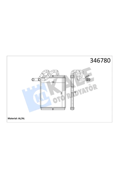 KALE KALORIFER RADYATORU KIA SORENTO 2002-/ 200×170x22 ürün görseli 1