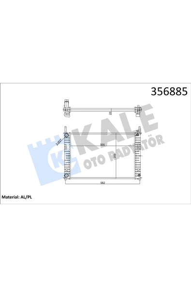 KALE SU RADYATOR 23MM MEKANIK ( FORD   FIESTA / FUSION 1.4TDCI  02-)TAHLIYE APARATLI ürün görseli 1